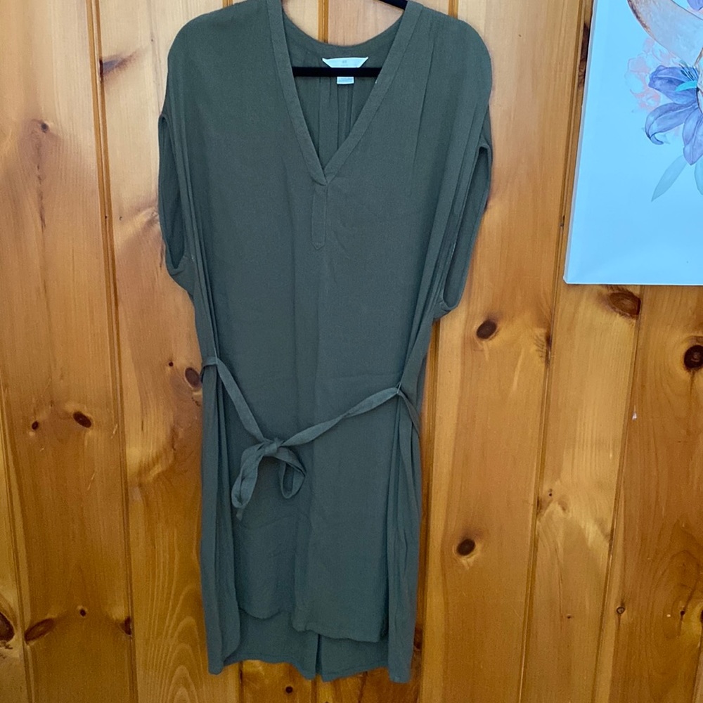 H&M Mid-Length Crepe Dress, Tie at Waist